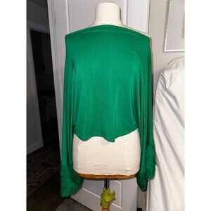 Long Sleeve Ruffle Top Size L